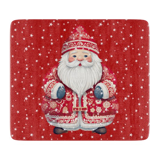 Scandinavische volkskerstman snijplank (Voorkant)