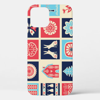 Scandinavische volkskunst:  bloemen. Case-Mate iPhone case