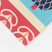 Scandinavische volkskunst: bloemen. fleece deken (Hoek)