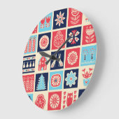 Scandinavische volkskunst:  bloemen. grote klok (Hoek)