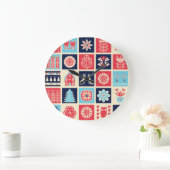 Scandinavische volkskunst:  bloemen. grote klok (Huis)