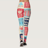 Scandinavische volkskunst:  bloemen. leggings (Achterkant)