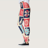 Scandinavische volkskunst:  bloemen. leggings (Links)