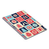 Scandinavische volkskunst:  bloemen. notitieboek (Rechterzijde)