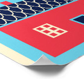 Scandinavische volkskunst:  bloemen. poster (Hoek)