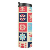 Scandinavische volkskunst: bloemen. thermosbeker (Geroteerd rechts)