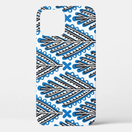 Scandinavische volkskunst: bloemenretro design Case-Mate iPhone case (Achterkant)