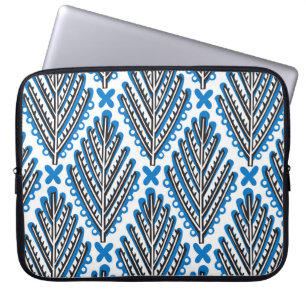 Scandinavische volkskunst: bloemenretro design laptop sleeve