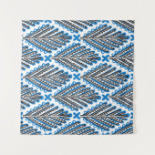 Scandinavische volkskunst: bloemenretro design wandkleed (Voorkant (horizontaal))