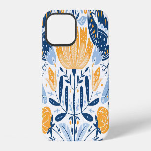 Scandinavische volkskunst bloemornament iPhone 12 hoesje