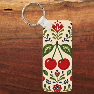 Scandinavische Volkskunst Bloemrijke Botanische Co Sleutelhanger