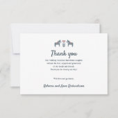 Scandinavische volkskunst dala paard bruiloft dank bedankkaart (Voorkant)