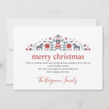 Scandinavische Volkskunst Dala Paard Foto Kerstmis