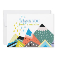 Scandinavische Volkskunst Dankkaartjes Blauw Geel