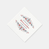 Scandinavische volkskunst | Gepersonaliseerde brui Servet (Hoek)