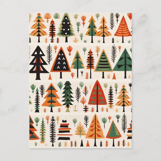 Scandinavische volkskunst kerstpatroon briefkaart (Voorkant)