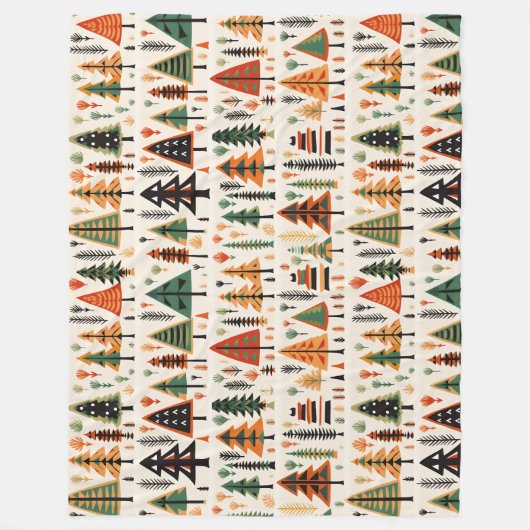 Scandinavische volkskunst kerstpatroon fleece deken (Voorkant)