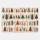 Scandinavische volkskunst kerstpatroon inpakpapier vel (Voorkant)