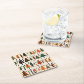 Scandinavische volkskunst kerstpatroon kartonnen onderzetters (Insitu)