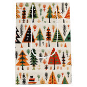 Scandinavische volkskunst kerstpatroon medium cadeauzakje (Achterkant)