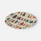 Scandinavische volkskunst kerstpatroon papieren bordje (Gekanteld)