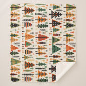 Scandinavische volkskunst kerstpatroon sherpa deken (Voorkant)