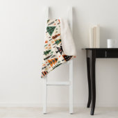 Scandinavische volkskunst kerstpatroon sherpa deken (In situ)