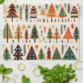 Scandinavische volkskunst kerstpatroon theedoek (Gevouwen)