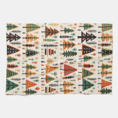 Scandinavische volkskunst kerstpatroon theedoek (Horizontaal)