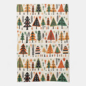 Scandinavische volkskunst kerstpatroon theedoek (Verticaal)