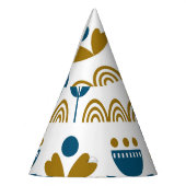 Scandinavische volkskunst, kleurrijk patroon. feesthoedjes (Links)