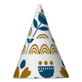 Scandinavische volkskunst, kleurrijk patroon. feesthoedjes (Rechts)