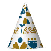 Scandinavische volkskunst, kleurrijk patroon. feesthoedjes (Achterkant)