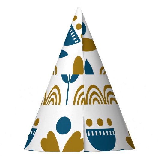 Scandinavische volkskunst, kleurrijk patroon. feesthoedjes (Achterkant)