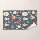 Scandinavische volkskunst met kerstkabouters bad handdoek (Handdoek)