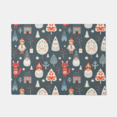 Scandinavische volkskunst met kerstkabouters deurmat (Voorkant)