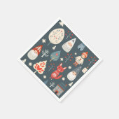 Scandinavische volkskunst met kerstkabouters servet (Hoek)