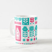 Scandinavische volkskunst: naadloos koffiemok (Voorkant links)