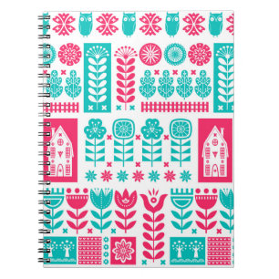 Scandinavische volkskunst:  naadloos notitieboek