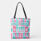 Scandinavische volkskunst: naadloos tote bag (Achterkant)