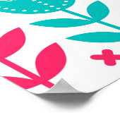 Scandinavische volkskunst naadloos vintage patroon poster (Hoek)