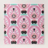 Scandinavische volkskunst: Noordse naadloos. Legpuzzel (Verticaal)