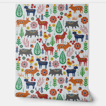 Scandinavische volkskunst Nordic Boho Modern Patte