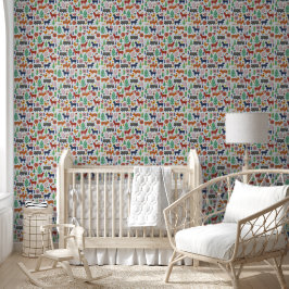 Scandinavische volkskunst Nordic Boho Modern Patte Behang