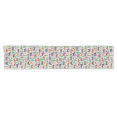 Scandinavische volkskunst Nordic Boho Modern Patte Korte Tafelloper (Horizontaal)