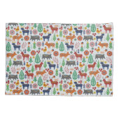 Scandinavische volkskunst Nordic Boho Modern Patte Kussensloop (Achterkant)