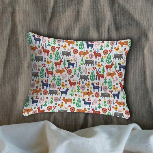 Scandinavische volkskunst Nordic Boho Modern Patte Kussensloop