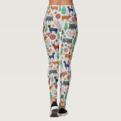 Scandinavische volkskunst Nordic Boho Modern Patte Leggings (Achterkant)