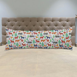 Scandinavische volkskunst Nordic Boho Modern Patte Lichaamskussen