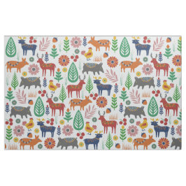 Scandinavische volkskunst Nordic Boho Modern Patte Stof